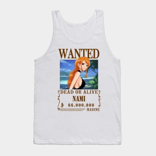 Nami One Piece Wanted Fashion Tank Top